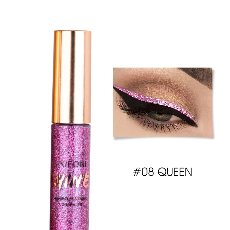 1pc Makeup Glitter Eyeliner Eyeshadow Pen Eye Liner Diamond Shinning Metallic Waterproof Liquid Eyeliner Maquiagem - Цвет: 8