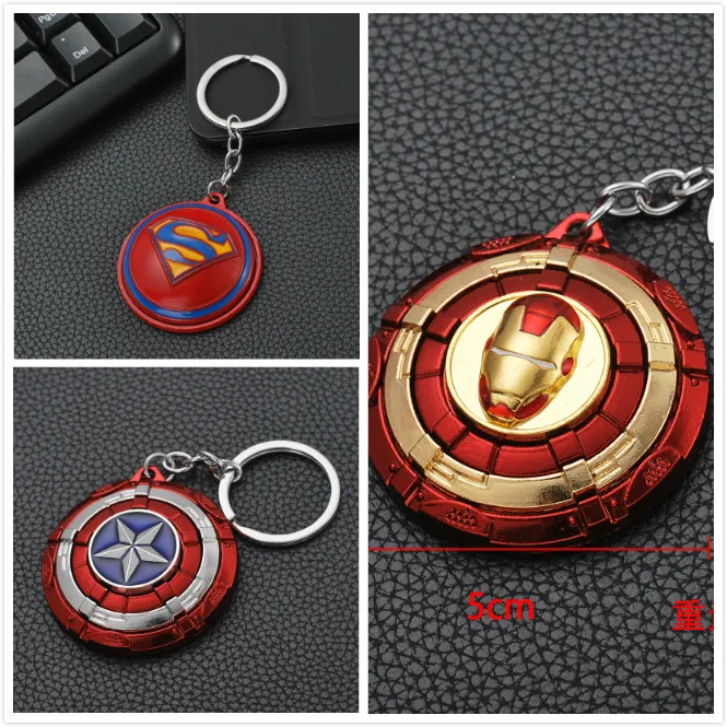 

Marvel Series American Captain Shield Iron Man Pendant Car Metal Key Chain