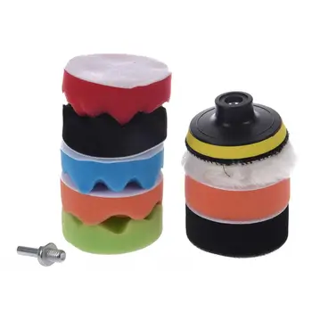

9Pcs High Gross 75mm 3inch Polishing Buffing Pad Kit For Car Polisher Buffer
