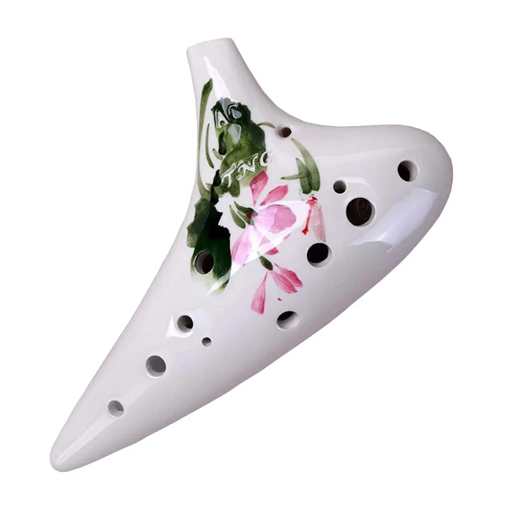 

TNG-Color Painting Ocarina, Alto C Soprano C, Musical Instruments, Dolomite Ceramic, Handmade Freehand Sketching, 12 Hole