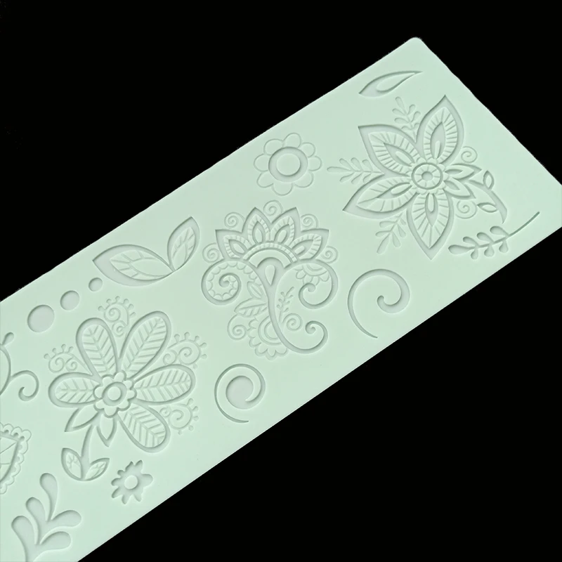 

minsunbak New Silicone Cake Lace Lace Pad Fondant Cake Edge Decoration Sugartools Chocolate Gumpastes Tools