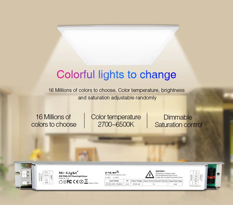 Miboxer PL5 40 Вт RGB+ CCT светодиодный драйвер панели 2,4G беспроводной смарт-пульт дистанционного управления