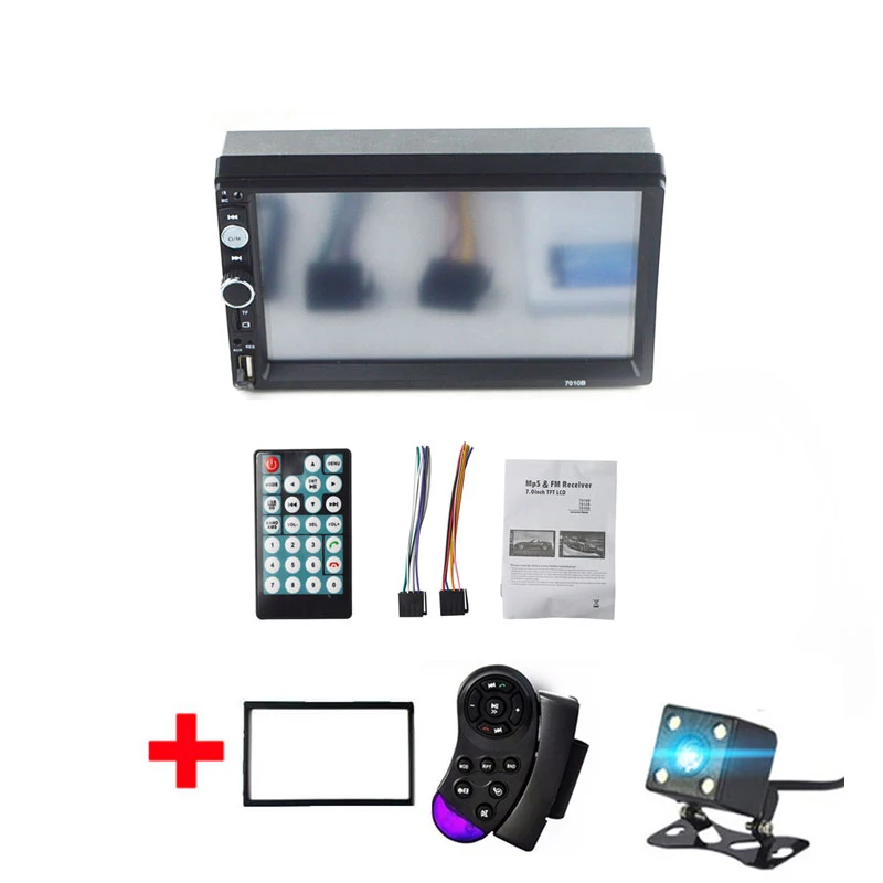 frame-control-camera 2 Din автомобильное радио в тире Универсальный " Bluetooth стерео Multimidia плеер авторадио сенсорный экран авто MP5 Поддержка камеры заднего вида - Цвет: frame-control-camera