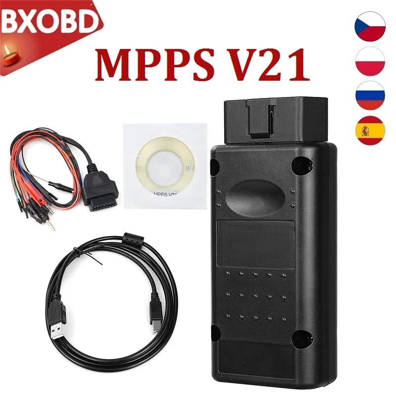 Mpps v21 v18 principal + tricore + multiboot com fuga tricore ecu flash mpps v16 ecu chip tuning para edc15 edc16 edc17 inkl checksum