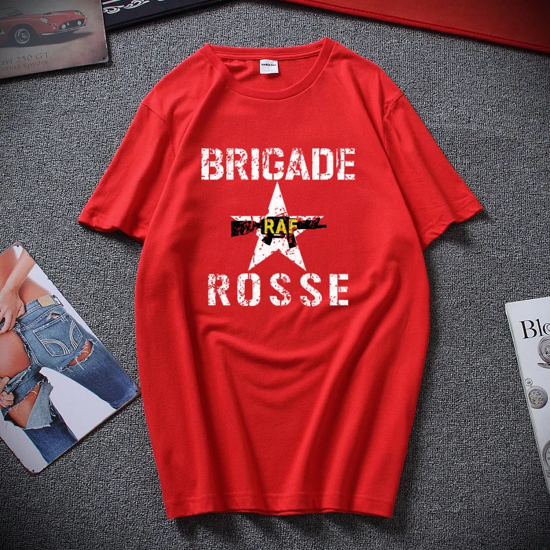 Как носится Joe Strummer из Clash Mens Brigade Rosse Футболка красная Brigades Новинка унисекс хлопковая футболка с короткими рукавами Топы