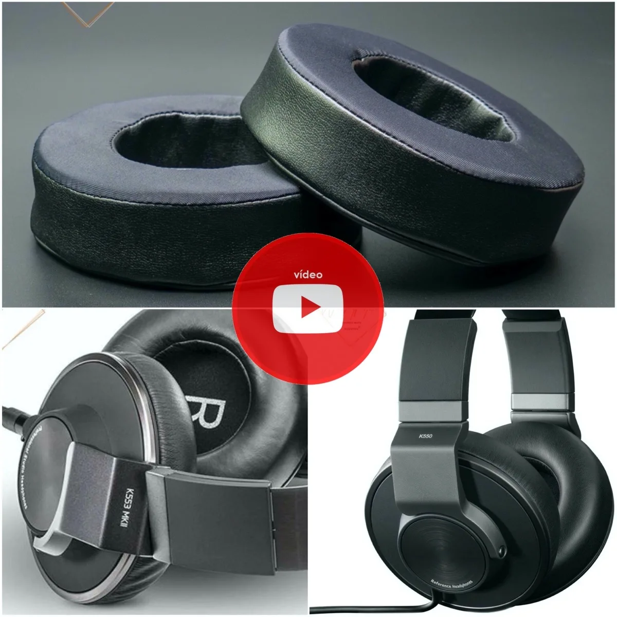 

Cooling Gel Ear Pads Foam Cushion Cups Pads For AKG K550 K550 MK1 MK2 K551 K553 K553 Pro K553 MKII Headphones