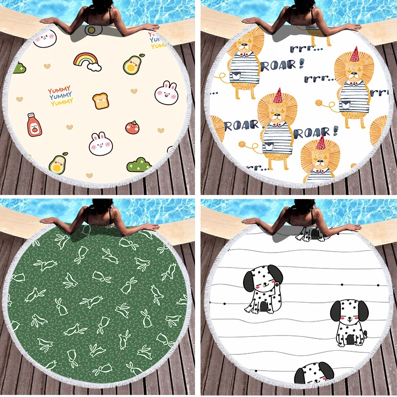 

1 Pcs Of Small Animal Print Bunny Print Beach Towel Microfiber Digital Print Pool Beach Towel Toalla Blanket Shower Beach Towel