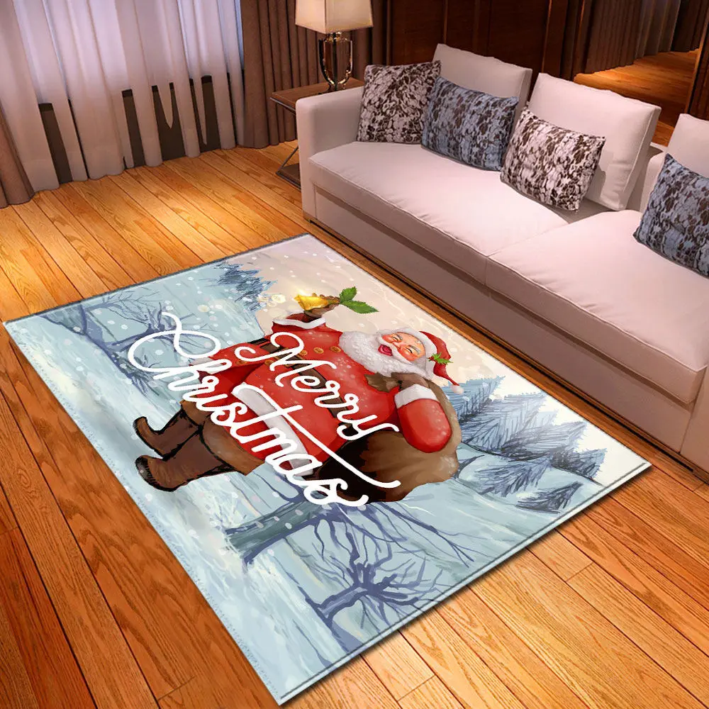 No-1 Cartoon Santa Claus Carpets Parlor Xmas Area Rugs Kids Play Mat Merry Christmas Bedroom Living Room Carpet Home Decoration - Цвет: No-1