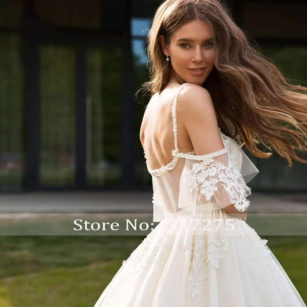 Sexy-Backless-Sweetheart-Lace-Princess-Wedding-Dresses-2020-Appliques-Beaded-Half-Sleeve-Vintage-A-Line-Bridal (3)