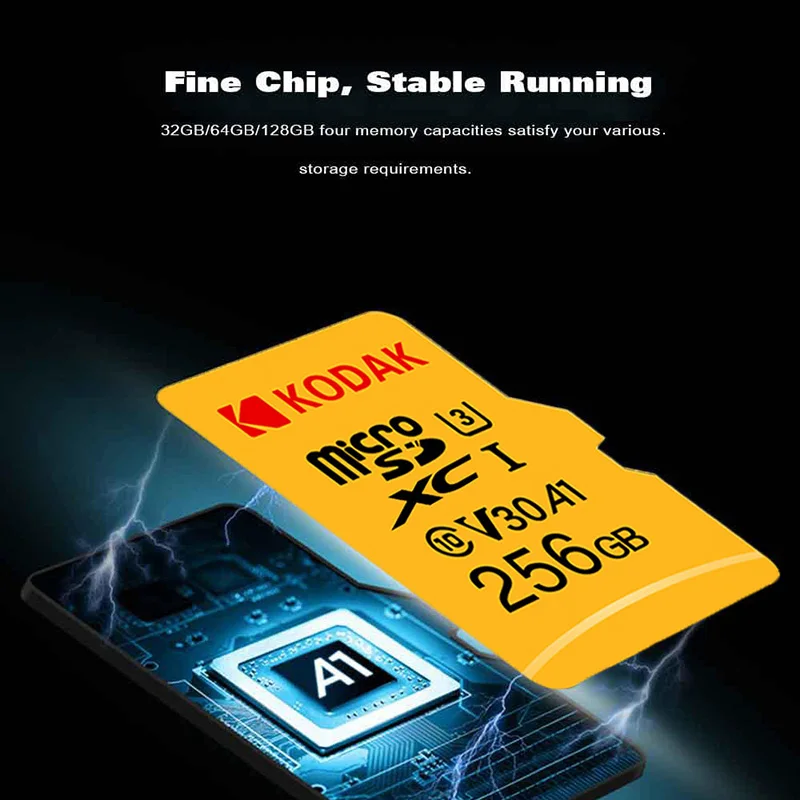 Original Kodak 512GB Micro SD card class 10 16G 32G 64GB U3 4K High Speed cartao de memoria Flash Memory Card 128gb mecard C10