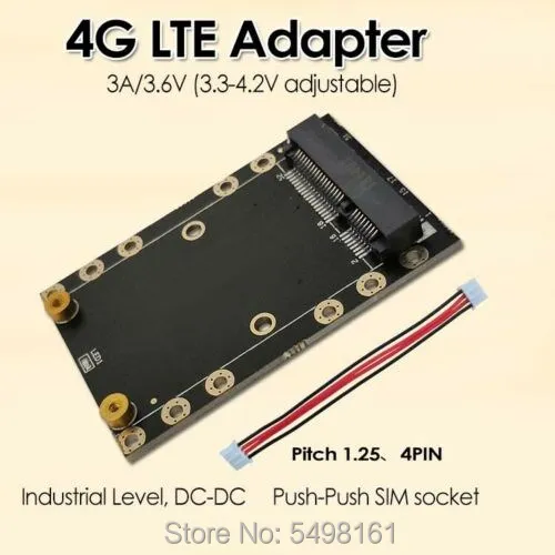 4G LTE промышленный мини PCIe к USB-адаптеру со слотом для SIM-карты USB 2 0