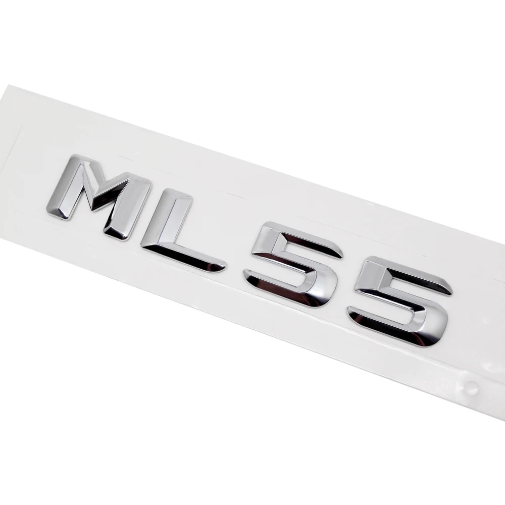 Для Mercedes Benz ML Class W163 W164 W166 W204 W203 W211 W210 SLK ML55 AMG хромированные буквы с цифрами на задний багажник эмблема значок наклейка