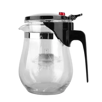 

500ml Heat Resistant Glass Tea Pot Chinese Kung Fu Tea Set Puer Kettle Flower Tea Pot Convenient Home Office Teaset