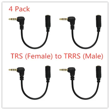 

3.5m Audio Adapter,TRS to TRRS TRS (Female) Microphone Adapter Cable to TRRS (Male) for Rode Videopro Movo Audio Technica Neewer
