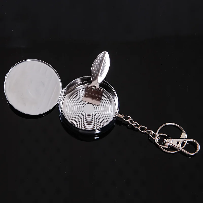 Новинка 1 шт. круглая портативная карманная пепельница для сигарет с брелком