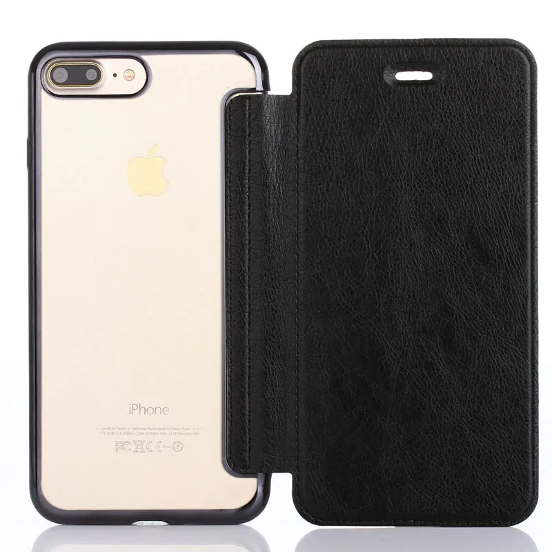 Black Откидной ТПУ кожаный чехол для iPhone 11 Pro Max XR X XS Max 6 6s 7 8 Plus Lurxury покрытие бумажник карты Solt Чехол Держатель оболочка Крышка - Цвет: Black
