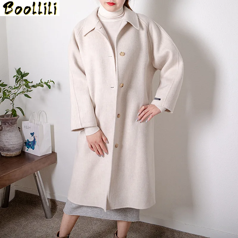 

Spring Autumn Boollili Wool Coat Women Clothes 2023 Double-sided Wool Jacket Women Korean Woolen Overcoat Abrigo Mujer