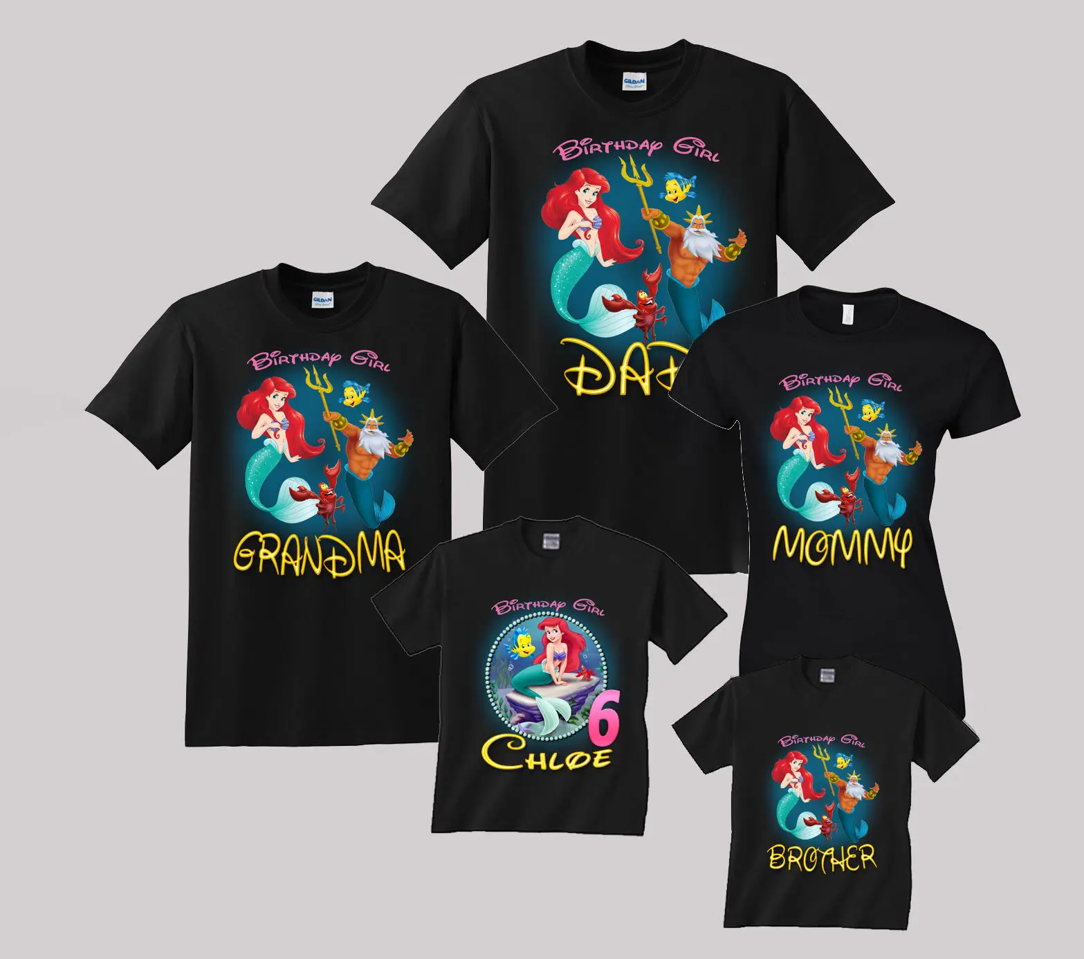 The Little Mermaid Birthday Shirt 