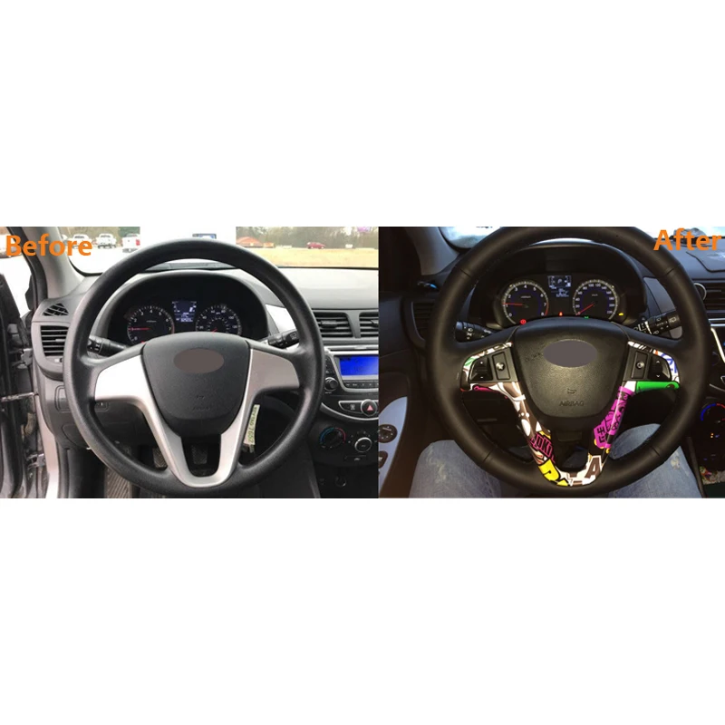 MEWANT для Hyundai Solaris 2010 2016 Verna i20 2009 2015 Accent черные чехлы рулевого колеса автомобиля из