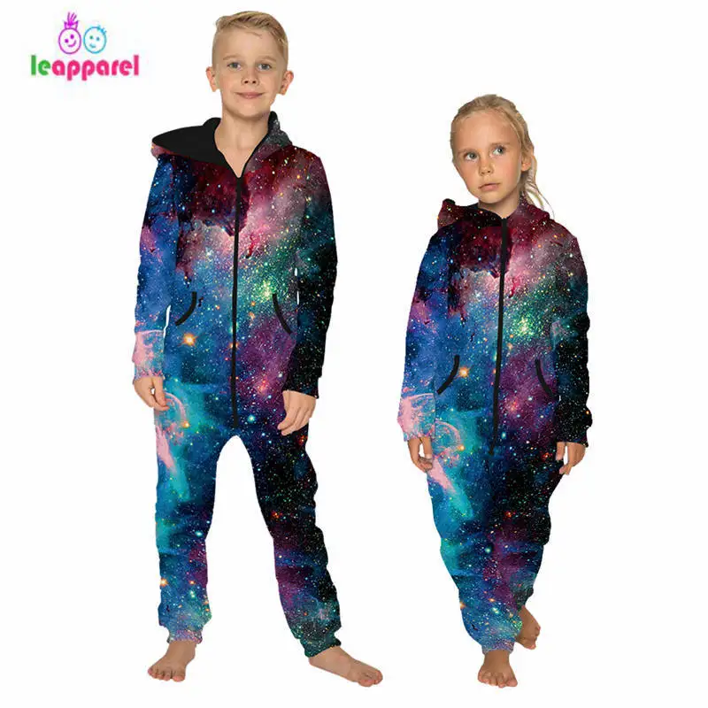 TJ10026 LEAPPAREL/Детский комбинезон с 3D-принтом, с принтом скелета, для мальчиков и девочек, свободная осенне-зимняя верхняя одежда с длинными рукавами - Цвет: TJ10026