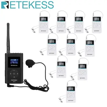 

1 FM Transmitter FT11+10Pcs FM Radio Receiver TR612 Wireless Voice Transmission System For Guiding Church Meeting Training