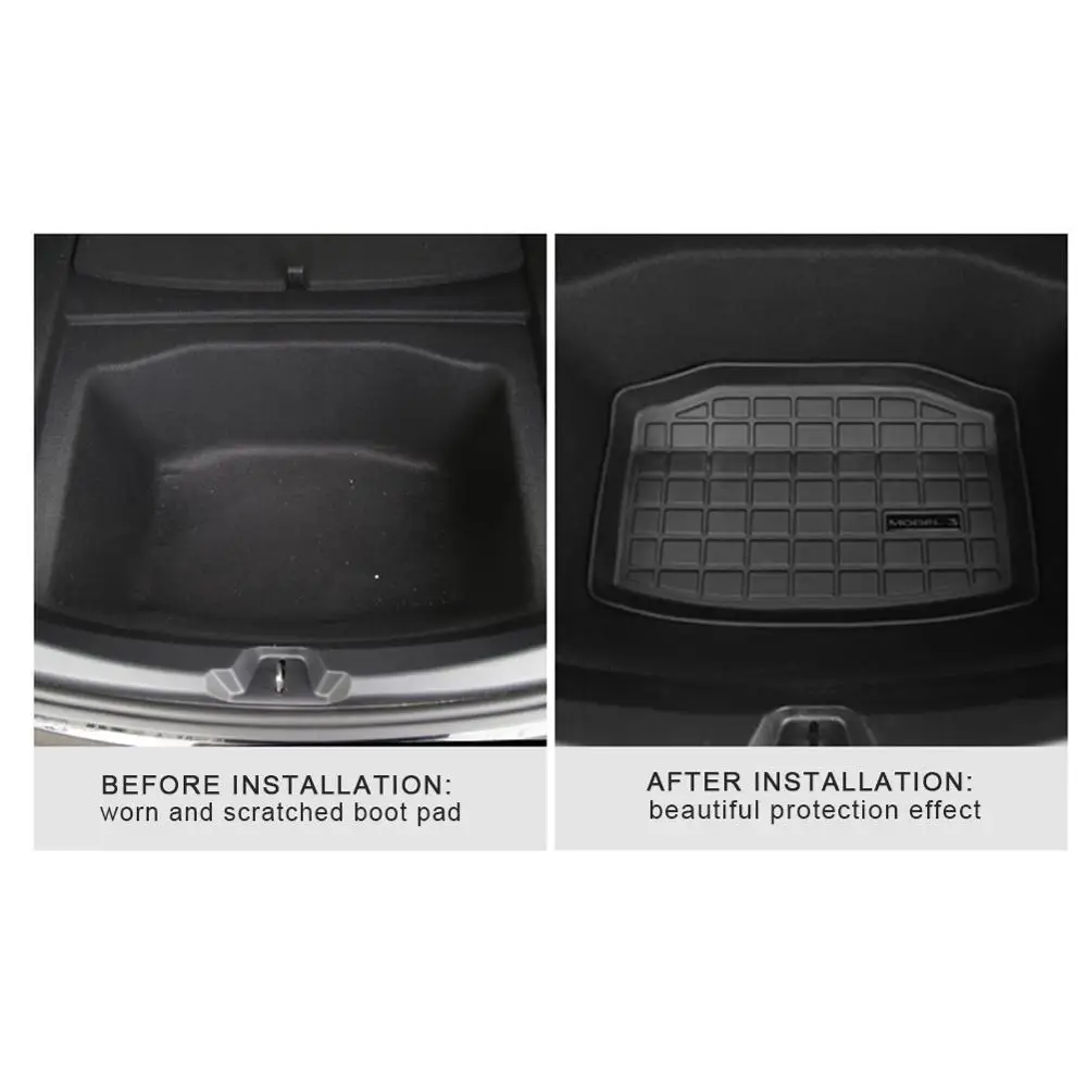 

OLOMM Trunk Mats Car Rear Trunk Storage Mat Cargo Tray Trunk Waterproof Protective Pads Mat Compatible For Tesla Model 3