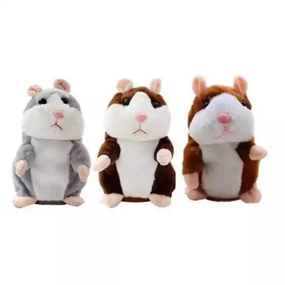 

Cute Mimicry Pet Talking Hamster Repeats What You Say Plush Animal Toy Plush Buddy Mouse for Boy and Girl (dark brown)