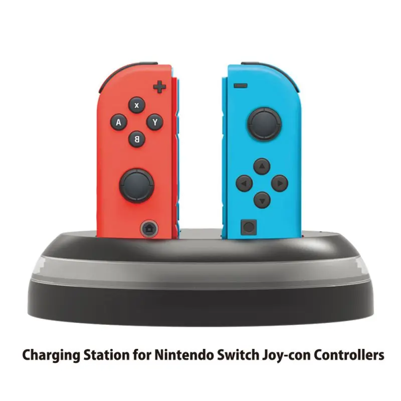 Прочный для nintendo SWITCH Joy-con ручка Зарядное устройство установки 4-портовый светящиеся ручки Зарядное устройство