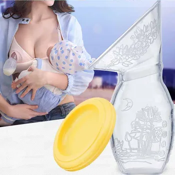 

Portable Full Silicone Baby Feeding Breast Pump Powerful Baby Safe Nipple Suction Breastmilk Feeding Milk Bottles Breasts Pumps