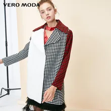 Vero Moda куртка женская зимняя женский уличный стиль строчка ткань плед лацкан куртка | 318409510