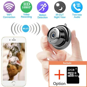 

Wireless IP Camera HD 1080P Mini Wifi Camera Network P2P Baby Monitor CCTV Security Video Camera Two Way 6 IR leds Nightvision