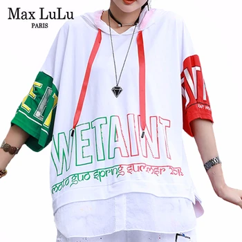 

Max LuLu 2020 New Summer Korean Fashion Style Ladies Punk Clothes Women Casual Printed Tshirts Female Loose Tee Shirts Plus Size