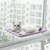 Camas colgantes con asiento para gatos y mascotas, hamaca para montar en ventana de 20kg con soporte para gato doméstico, cómoda para gatos y mascotas, asiento tipo estante para camas ► Foto 2/6