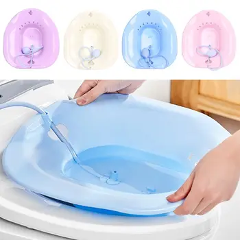 

Squat Closestool Sit Basin Bath Wash Butt Basin Woman Confinement Basin with Cleaner for Elderly Maternal Pregnant Woman