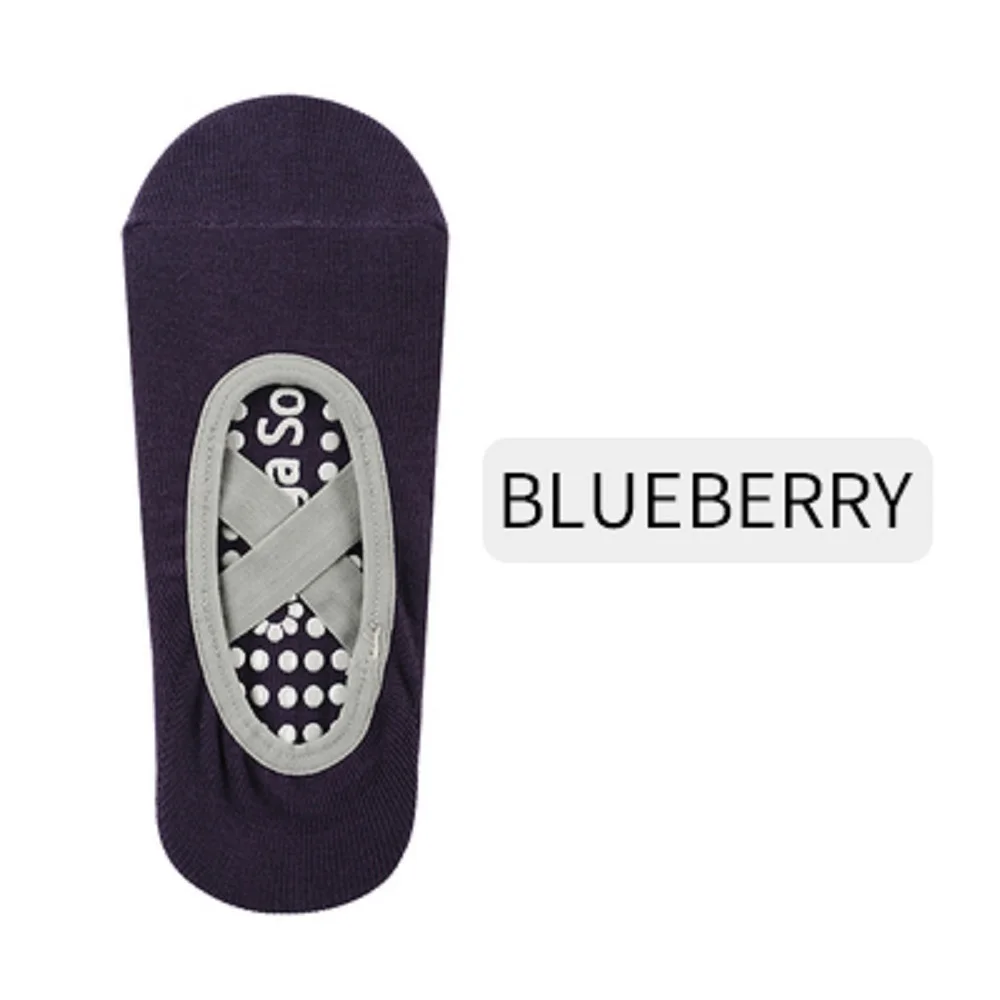 Blueberry Женские носки для йоги 1 пара дышащие противоскользящие силиконовые дизайнерские снимающие усталость модные хлопковые балетные стильные носки для йоги - Color: Blueberry