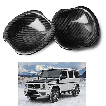 

1 Pair Door Bowl trim Carbon Fiber Sticker Decor For Mercedes-Benz G G500 W463
