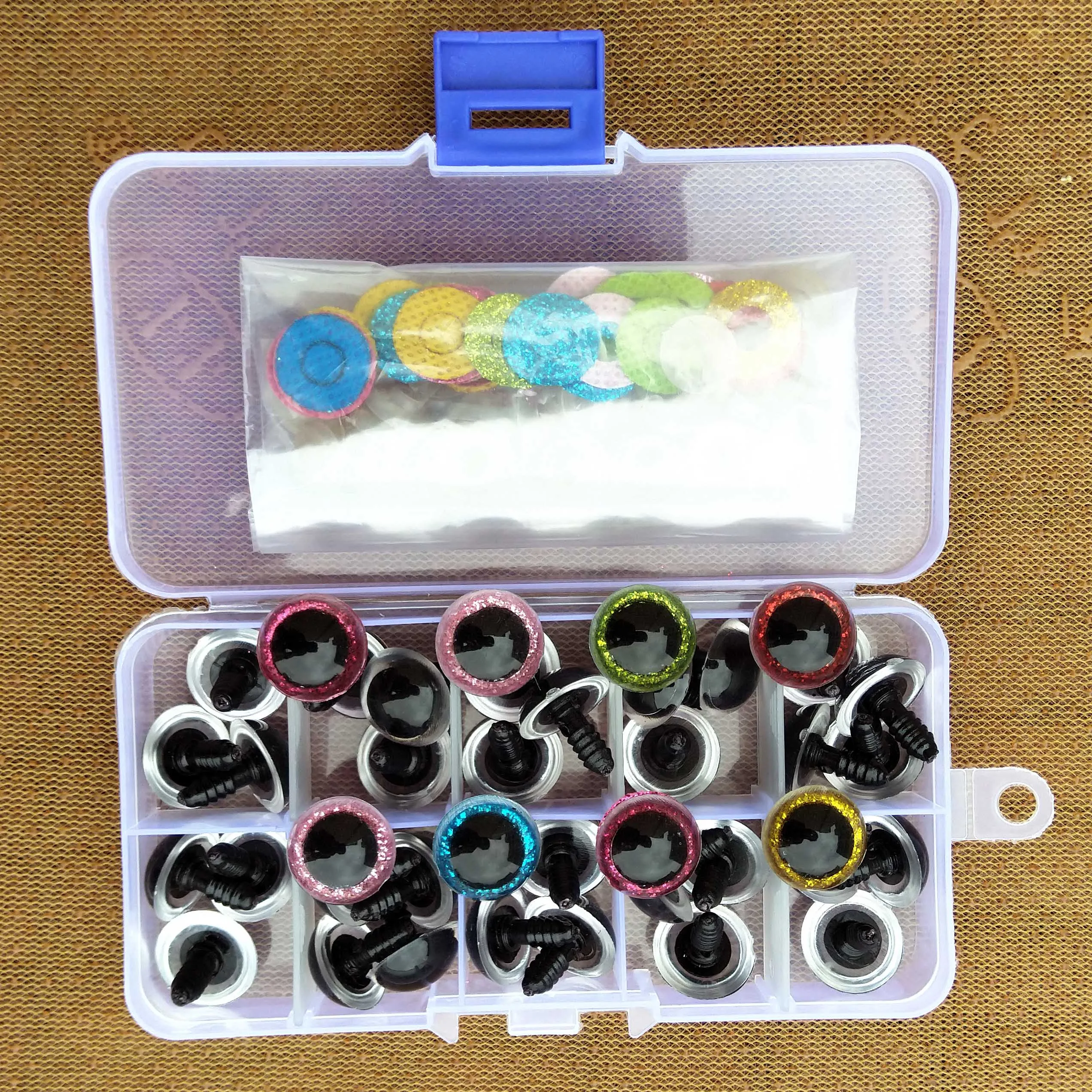 16mm Safety Plastic Colorful Doll Eyes For Toy Crochet Stuffed Animals Dolls Crafty Amigurumi Eyes For Toy Plush Accessories 3