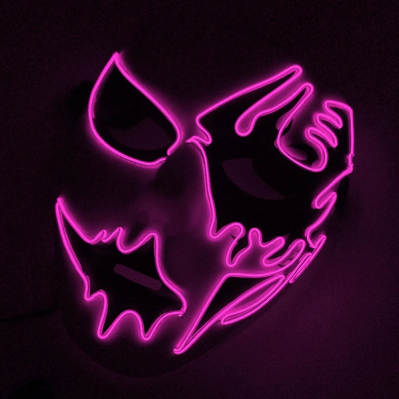 LED Light Mask Up Funny Masks from The Purge Election Year Great for Festival Cosplay Halloween Costume New Year Cosplay