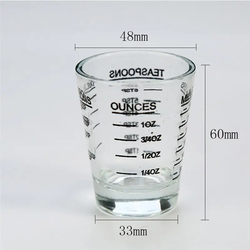 30 мл стеклянный стакан, мерный стакан, эспрессо, стеклянный стакан для измерения жидкости, унция, чашка со шкалой, кухонные измерительные инструменты, принадлежности