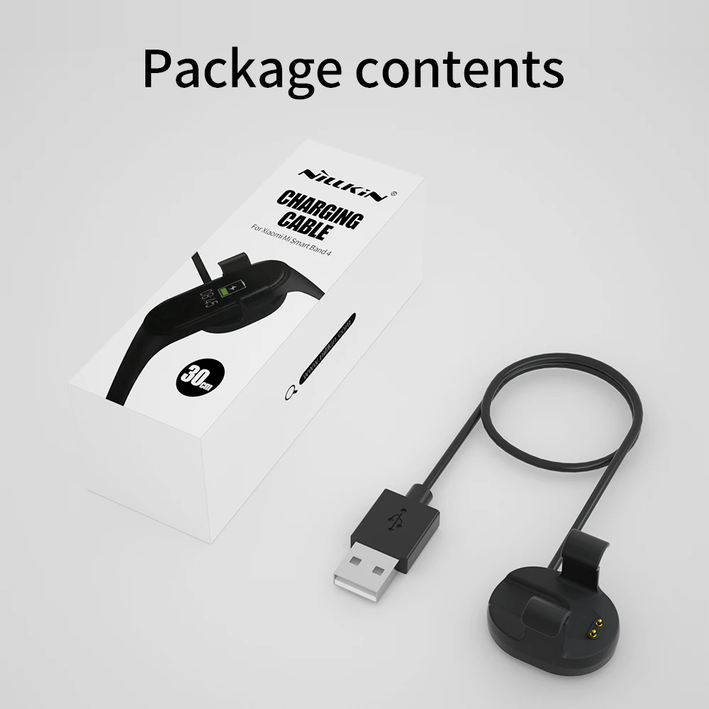 Зарядное устройство для xiaomi mi Smart Band 4 mi band 4 global зарядный кабель NILLKIN USB 30 см зарядный кабель для xiaomi band 4
