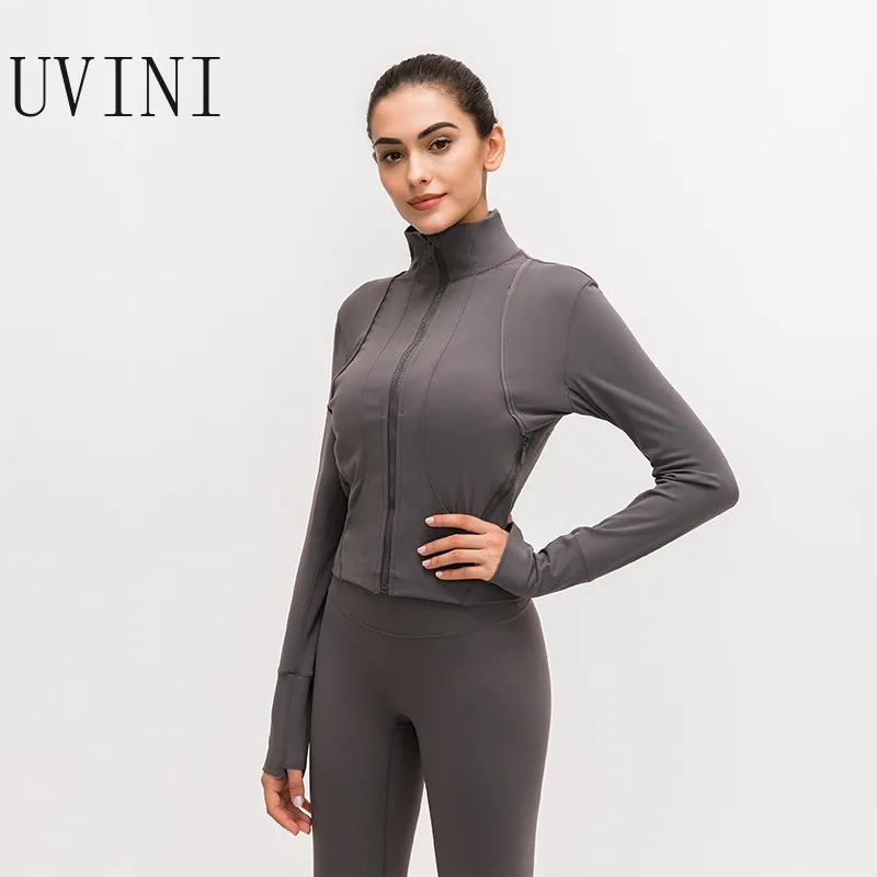 

Flexible Yoga Coat Long Sleeve Women Slim Trainning Exercise Jackets Running Sport Jacket Quick Dry Zipper Fitness Sweatshirts