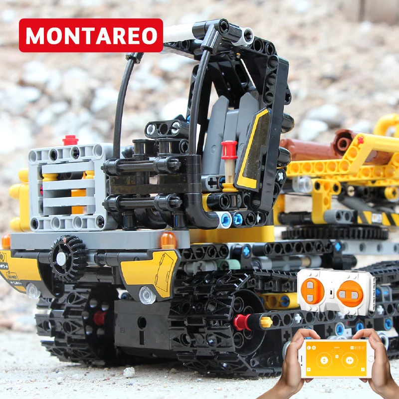 

Compatible LegoIN APP Remote Control Electric Engineering Car Dumper Truck Assembled Building Block Bricks kids kits toys gift