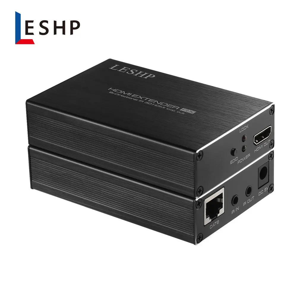 LESHP 60 м/200ft HDMI удлинитель передатчик и приемник набор двунаправленный ИК 3D HDMI петля с двойным ИК-управлением