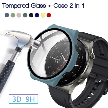 

Watch Cover Case For Huawei GT 2 Pro GT2 Pro PC Bumper With Tempered Glass Screen Protector Film For Huawei GT 2 GT2 Accessories