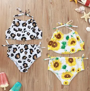 

2PCs Kids Baby Girls Toddler Pineapple Swimsuit Swimwear Bathing Suit Bikini Set
