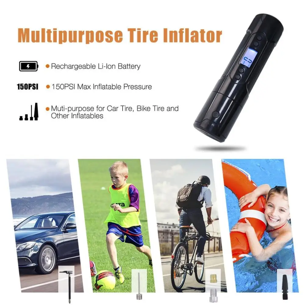 

Air Pump Intelligent Digital Display Portable Handheld Wireless Car Tire Electric Air Pump Bicycle Pump