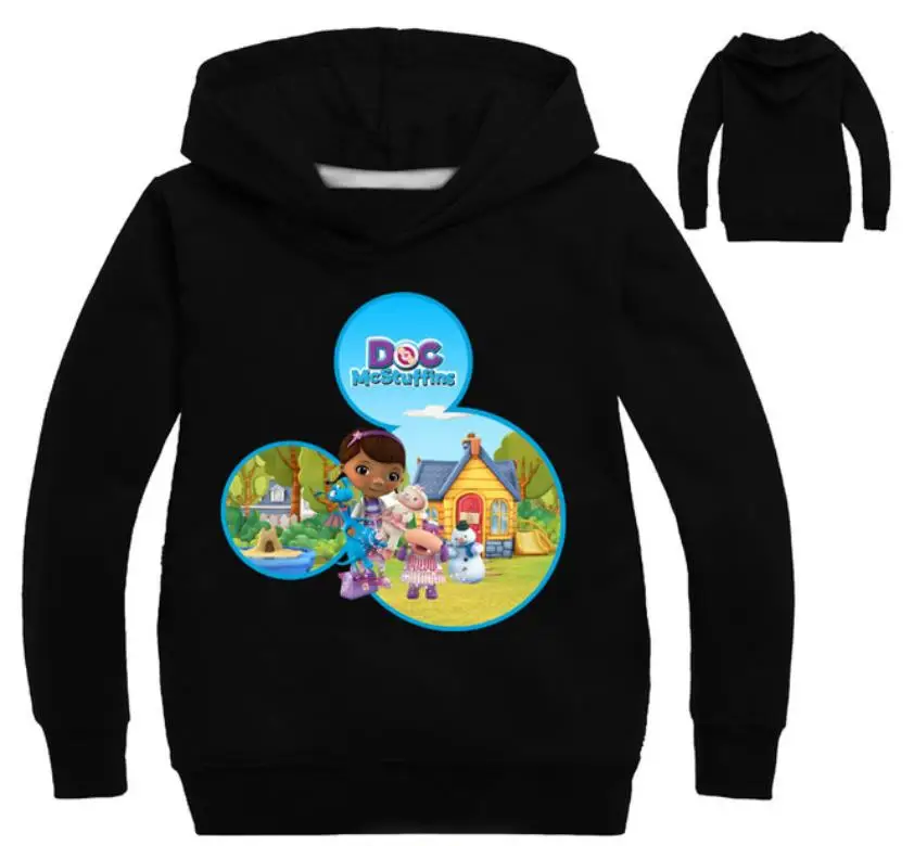 Детская толстовка г. Детская весенняя куртка детская одежда с принтом «Toy Doc Mcstuffins» хлопковые толстовки с капюшоном для детей Одежда для девочек, верхняя одежда - Цвет: style 2