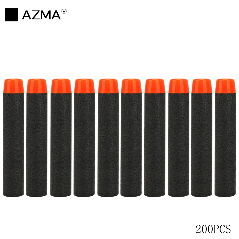 AZMA 200 шт для пуль Nerf, мягкая полая головка 7,2 см, дротики eva, игрушечный пистолет, пули для серии Nerf, игрушечный пистолет для детей, подарок - Цвет: 200pcs