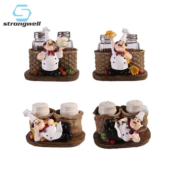 

Strongwell Modern Chef Pepper Bottle Model Figurine Chef Ornament Creative Chef Home Decoration Accessories Gifts Cartoon