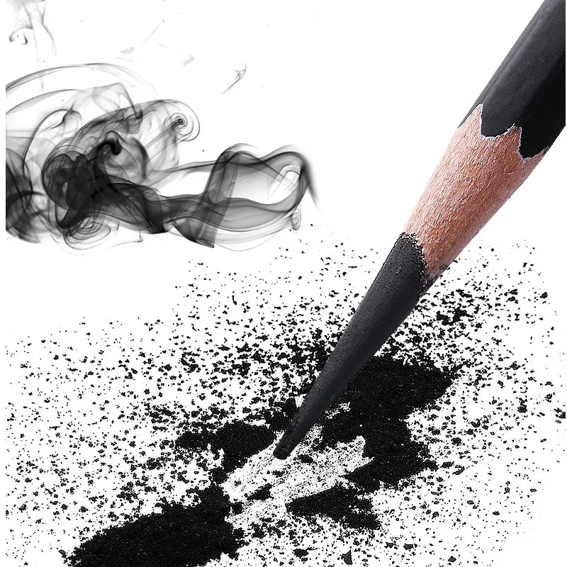 Tenwin MS5550 эскиз угольная ручка мягкая/Средняя/твердая 12 шт деревянные карандаши для рисования набросков живопись Угольные карандаши художественные принадлежности